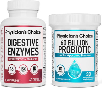 KRIAV™  - DIGESTIVE ENZYMES 60CT + 60B PROBIOTIC 30CT