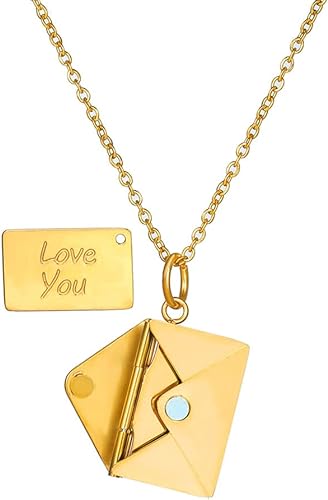 KRIAV™   - ENVELOPE LOVE LETTER PENDANT NECKLACE