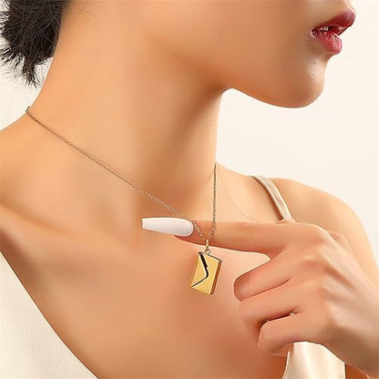 KRIAV™   - ENVELOPE LOVE LETTER PENDANT NECKLACE