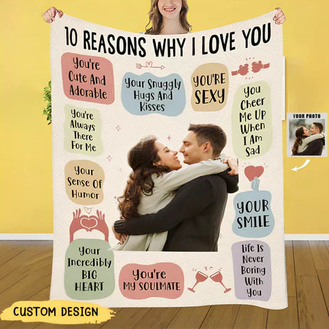 KRIAV™   - 10 REASONS I ADORE MY PERSONALIZED PHOTO BLANKET